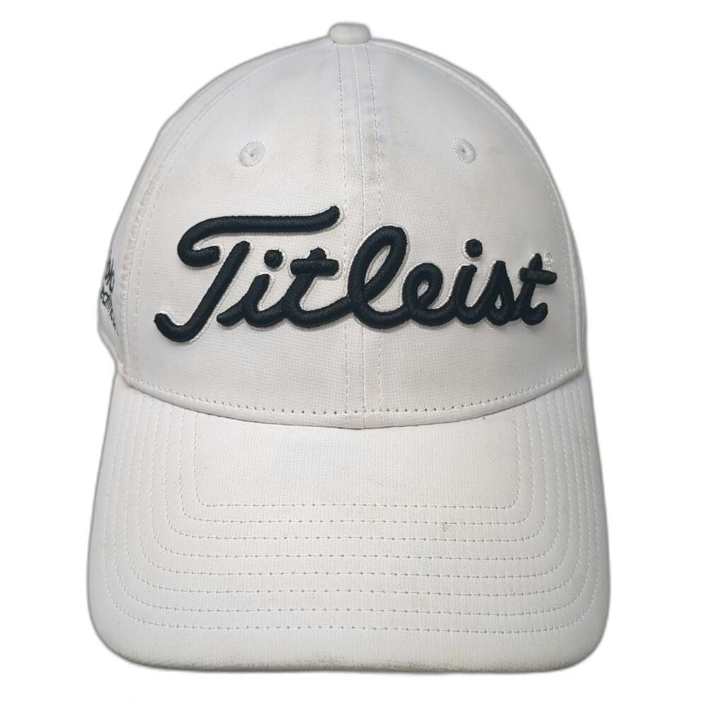 Titleist Golf Baseball Cap White One Size Performance Adjustable Slideback Hat